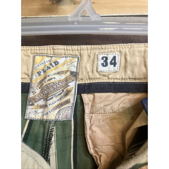 No Boundaries Vintage Green Plaid Mens Bermuda Shorts Size 34 - Picture 9 of 11